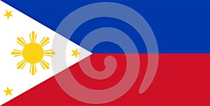 Philippines flag vector.Illustration of Philippines flag