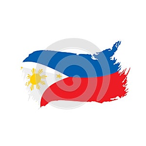 Philippines flag, vector illustration photo