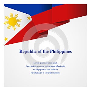 Philippines insignia in pop art style