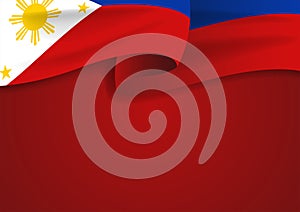 Philippines insignia on red background