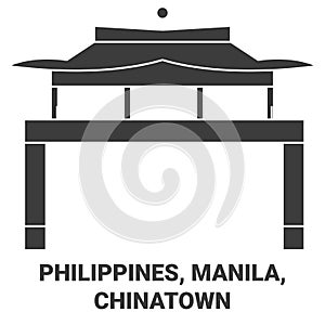 Philippines, Manila, Chinatown travel landmark vector illustration photo