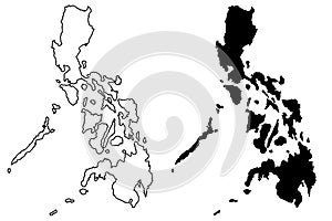 Philippines map vector