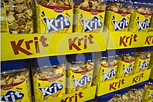 Philippines - Krit fish shaped biscuits for sale at a supermarket