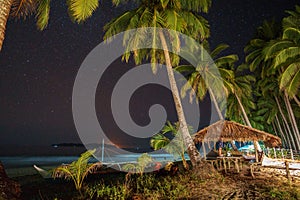 Philippines. palm trees on the sea