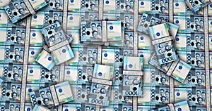 Philippines Peso money banknotes packs surface animation