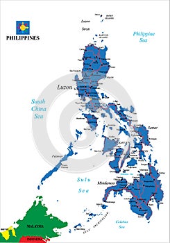 Las Filipinas mapa político 