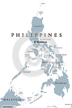 The Philippines political map