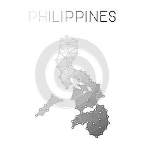 Philippines polygonal vector map.