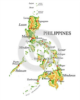 Philippines relief map