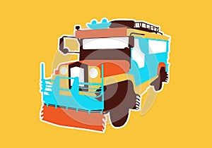 Philippines transportation Jeepney icon vector