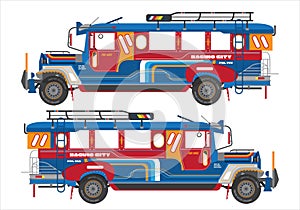 Philippines transportation Jeepney icon vector