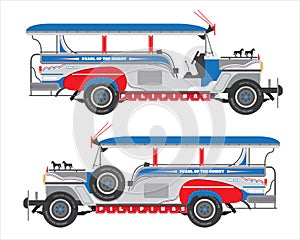 Philippines transportation Jeepney icon vector