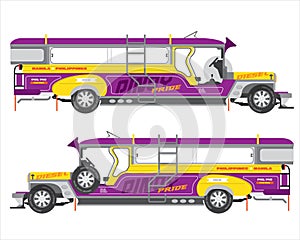 Philippines transportation Jeepney icon vector