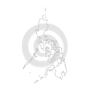 Philippines vector country map outline