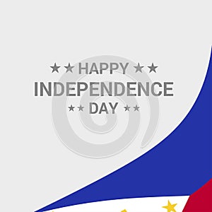 Phillipines Independence day typographic design with flag vector