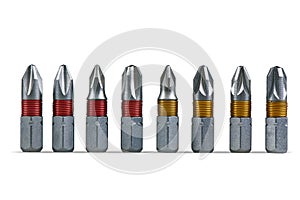 Phillips-Head Screwdrivers tips collection isolated