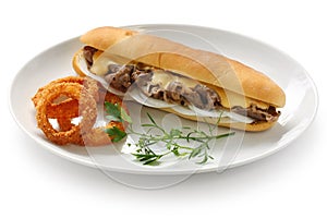 Philly cheese steak sandwich