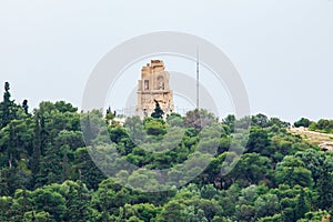 Philopappos Monument is an ancient Greek mausoleum and monument, Athens, Greece