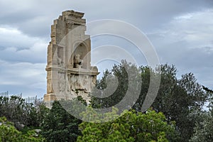 Philopappos Monument in Athens, Greece.