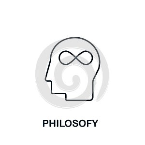 Philosofy icon from science collection. Simple line element Philosofy symbol for templates, web design and infographics