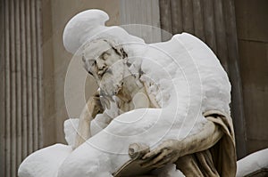 Philosopher Herodotus covered by snow