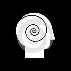 Philosophical film dark mode glyph icon