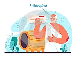 Philosophy concept. Ancient study of general and fundamental