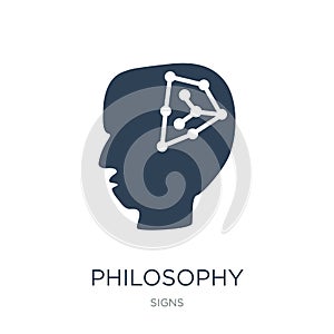 philosophy icon in trendy design style. philosophy icon isolated on white background. philosophy vector icon simple and modern