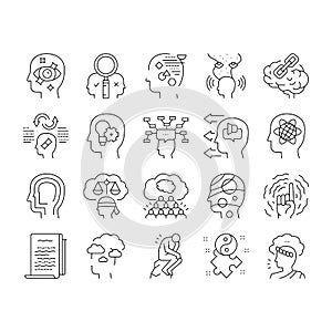 Philosophy Science Collection Icons Set Vector .