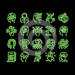 Philosophy Science neon glow icon illustration photo