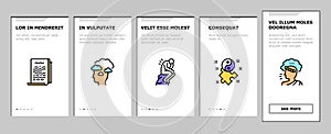 Philosophy Science Onboarding Icons Set Vector photo