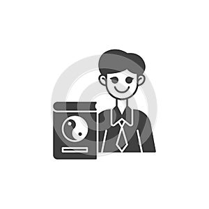 Philosophy teacher vector icon