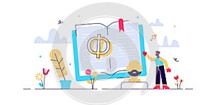 Philosophy vector illustration. Flat tiny