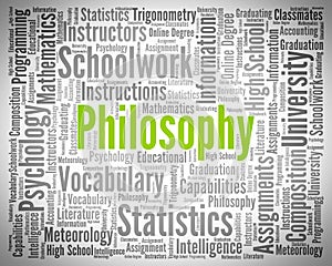 Philosophy Word Means Wisdom. Philosophies And Ethics