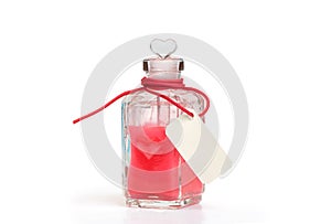 Philtre. Glass bottle with love potion