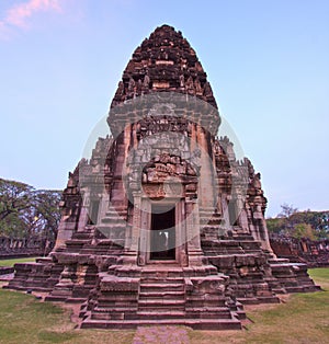 Phimai Historical Park in the evening