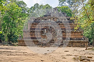Phimeanakas, a Hindu temple inside the walled enclosure of the Royal Palace of Angkor Thom