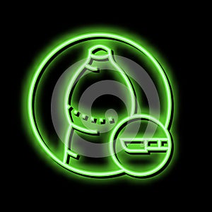 phimosis disease neon glow icon illustration