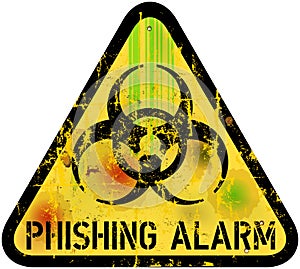 Phishing alert sign