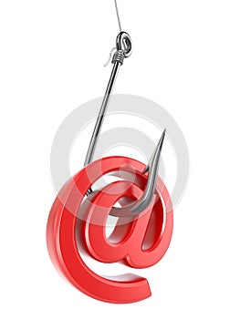 Phishing e-mail. 3d photo