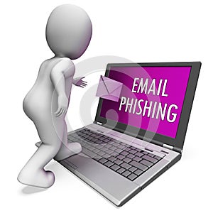 Phishing E-mail Internet Threat Protection 3d Rendering