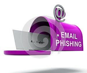 Phishing E-mail Internet Threat Protection 3d Rendering