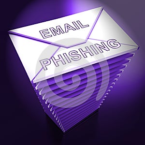 Phishing E-mail Internet Threat Protection 3d Rendering