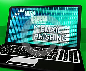 Phishing E-mail Internet Threat Protection 3d Rendering