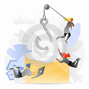 Phishing Email Attack Illustration