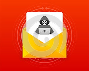 Phishing by hackers and cybercriminals, identity theft, password, user login, document, email and credit card. Hacker