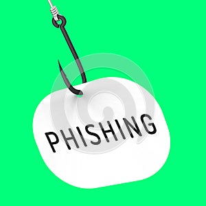 Phishing Hook Identity Crime Alert 3d Rendering