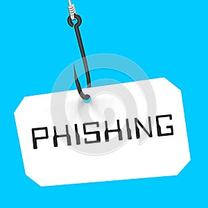 Phishing Hook Identity Crime Alert 3d Rendering