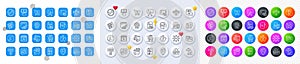 Phishing, Report document and Employee benefits line icons. For web app, printing. Line icons. Vector