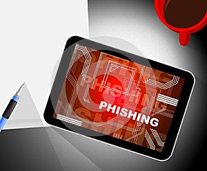 Phishing Scam Email Identity Alert 2d Illustration